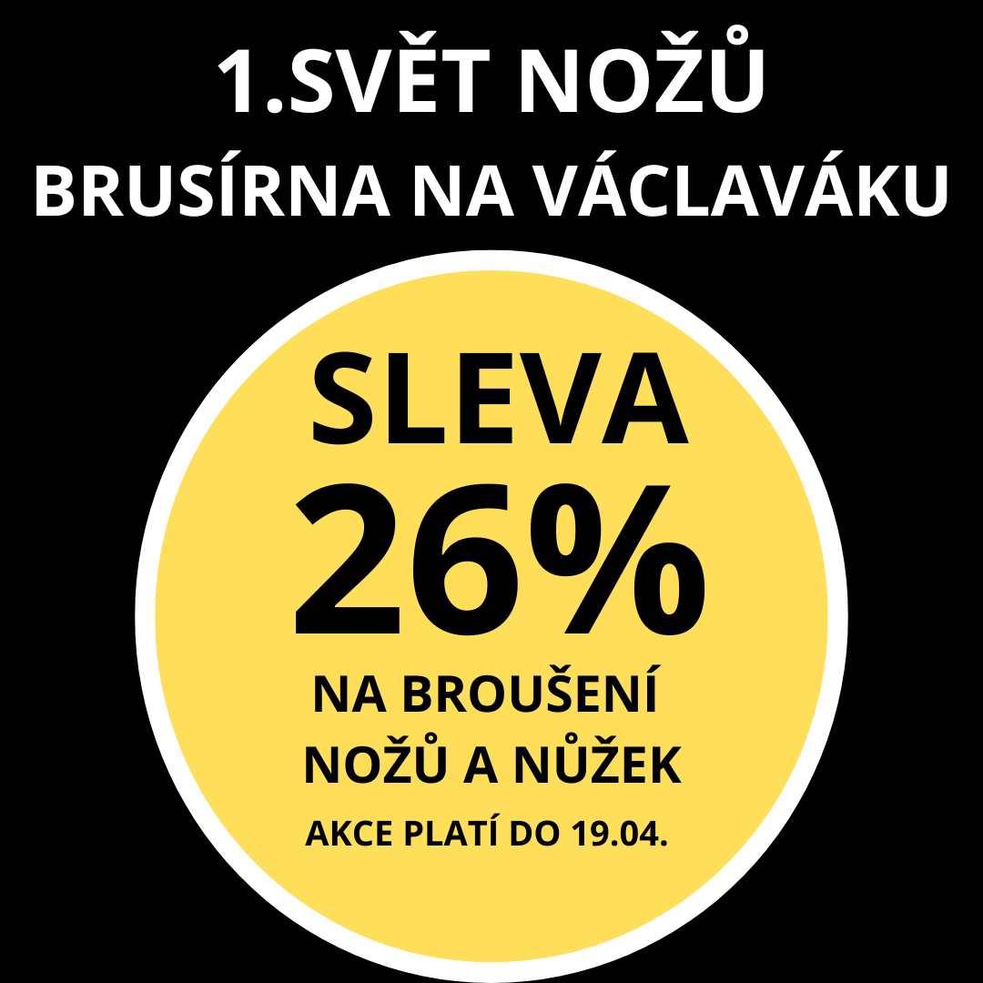 Sleva 26% na broušení